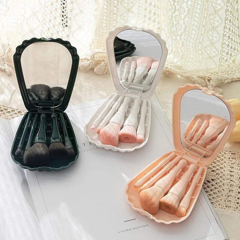 5Pcs Shell Makeup Brushes Set